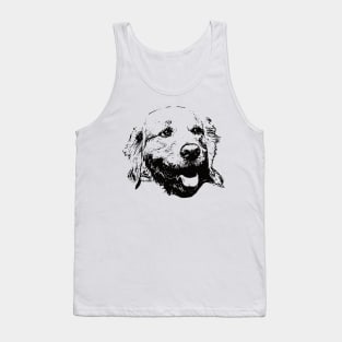 Golden Retriever Face Design - A Golden Christmas Gift Tank Top